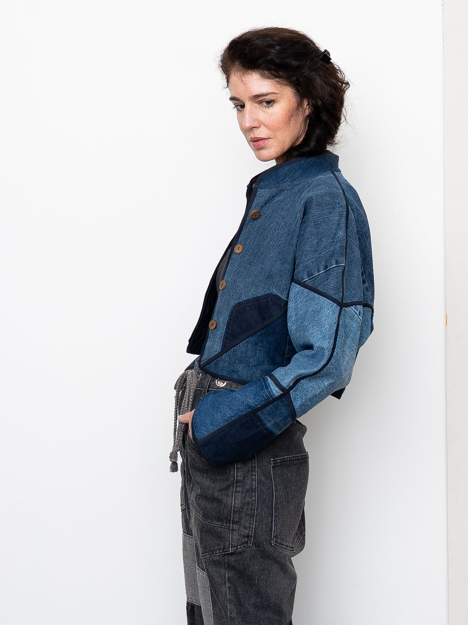 The Kaira Cropped Denim Jacket - Small