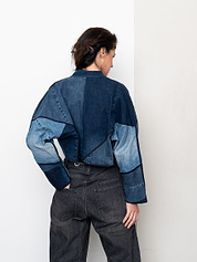 The Kaira Cropped Denim Jacket - Small