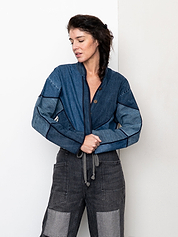 The Kaira Cropped Denim Jacket - Small
