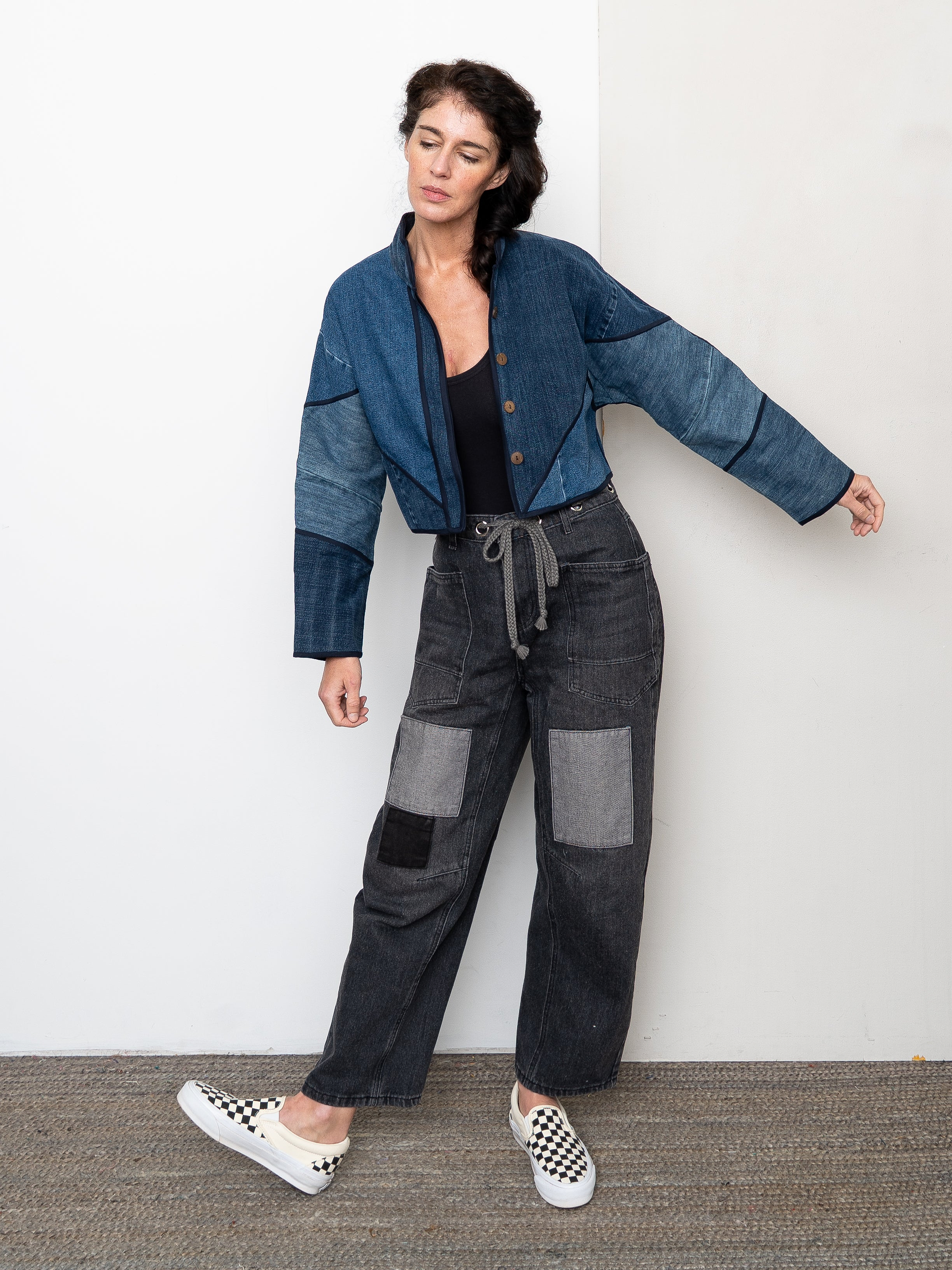 The Kaira Cropped Denim Jacket - Small