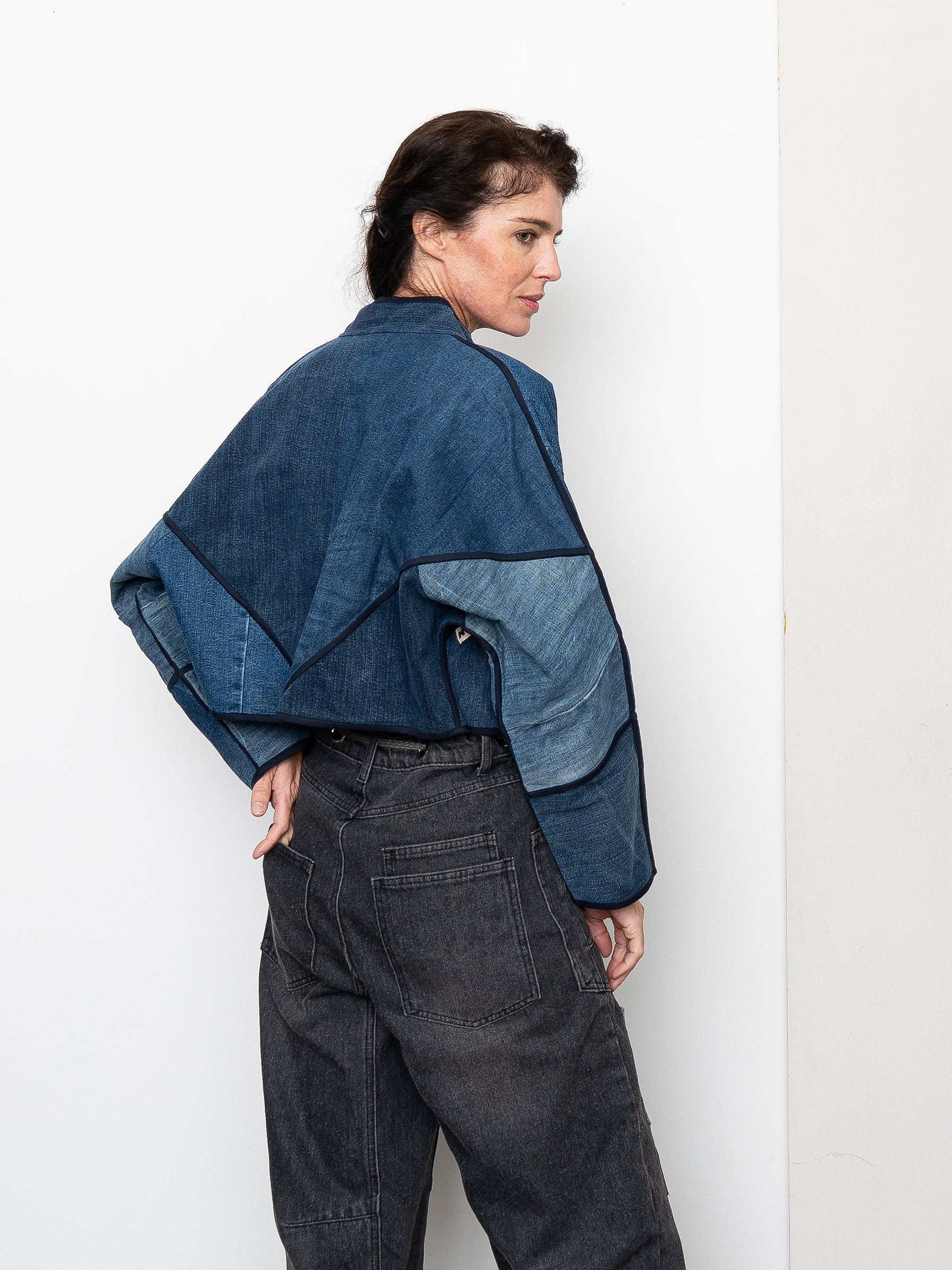 The Kaira Cropped Denim Jacket - Small