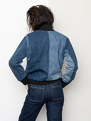 The Veda Denim Bomber Jacket - Medium