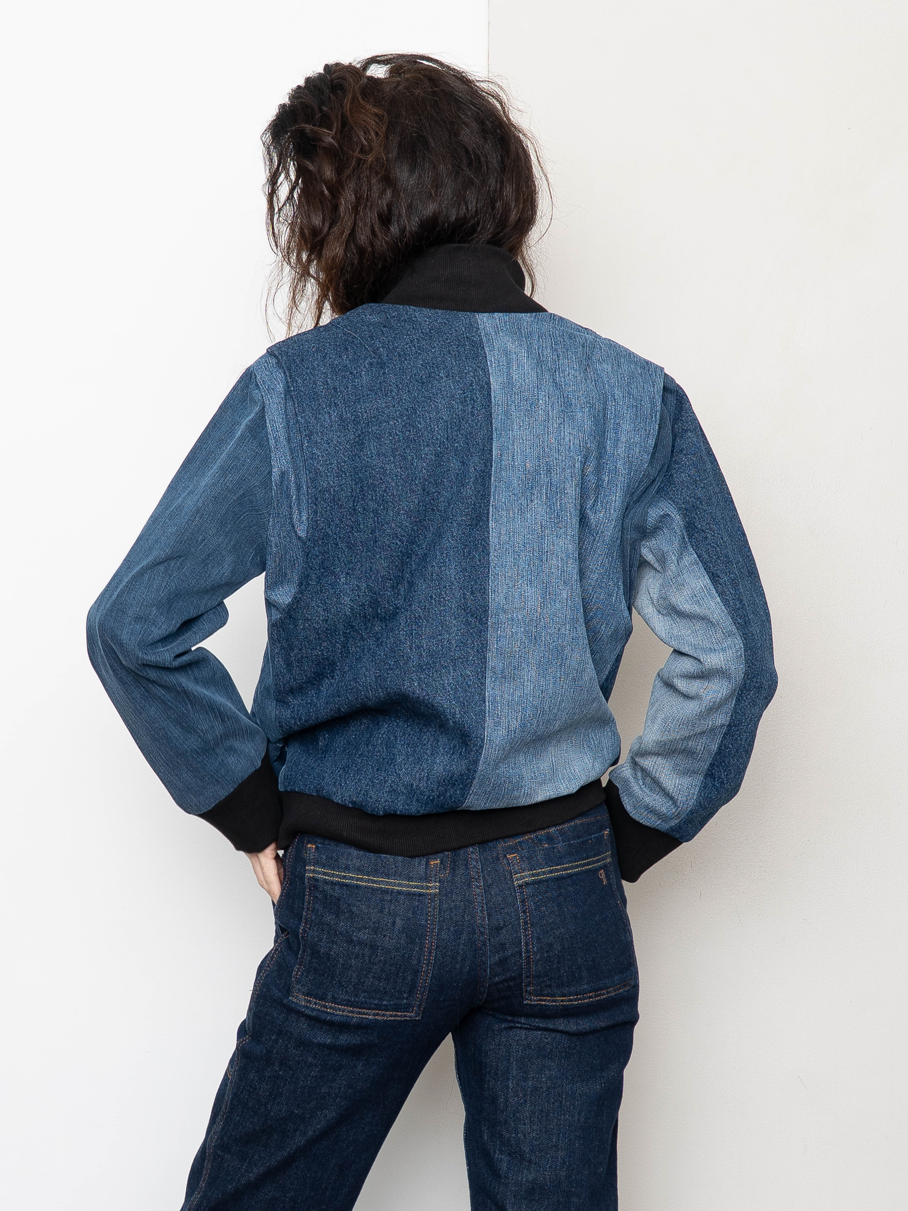 The Veda Denim Bomber Jacket - Medium