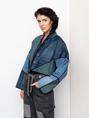 The Kaira Cropped Denim Jacket - Medium