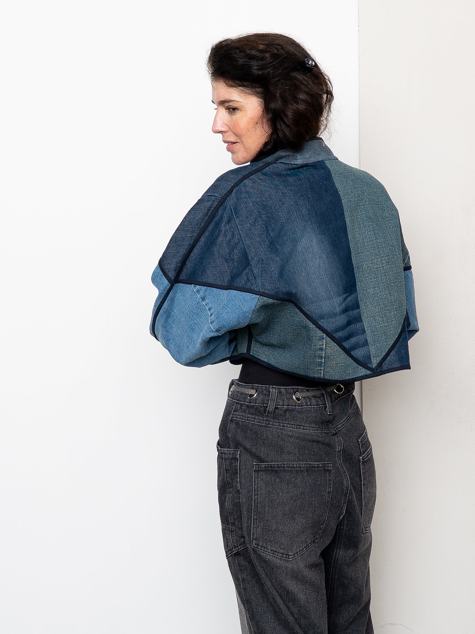 The Kaira Cropped Denim Jacket - Medium