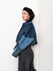 The Kaira Cropped Denim Jacket - Medium