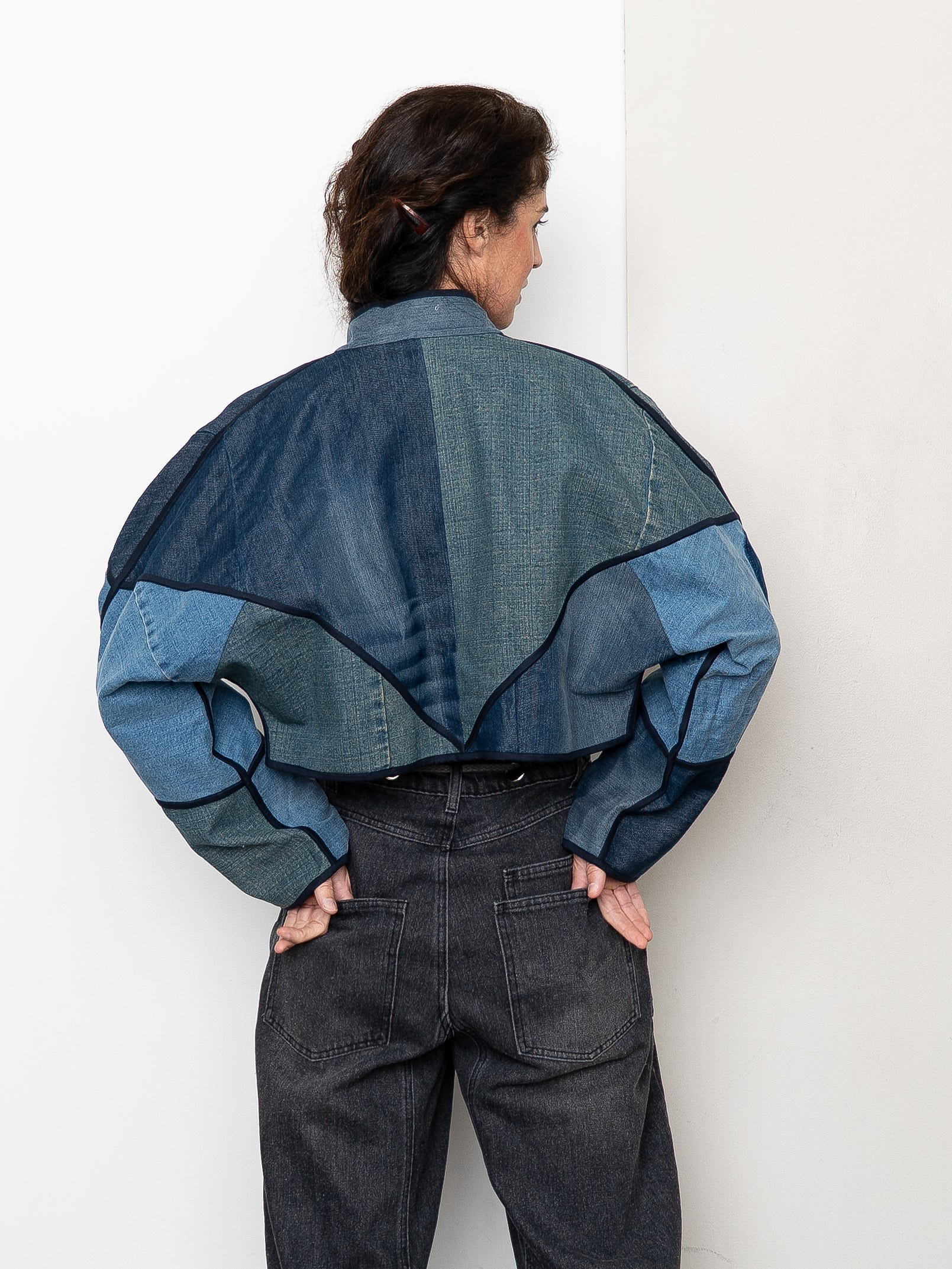 The Kaira Cropped Denim Jacket - Medium