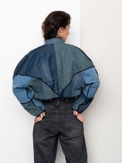 The Kaira Cropped Denim Jacket - Medium