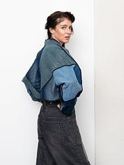 The Kaira Cropped Denim Jacket - Medium