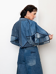 The Kaira Cropped Denim Jacket - Small