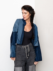 The Kaira Cropped Denim Jacket - Medium