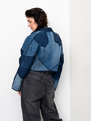The Kaira Cropped Denim Jacket - Medium