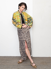 The Kaira Cropped Quilted Patchwork Kantha Jacket