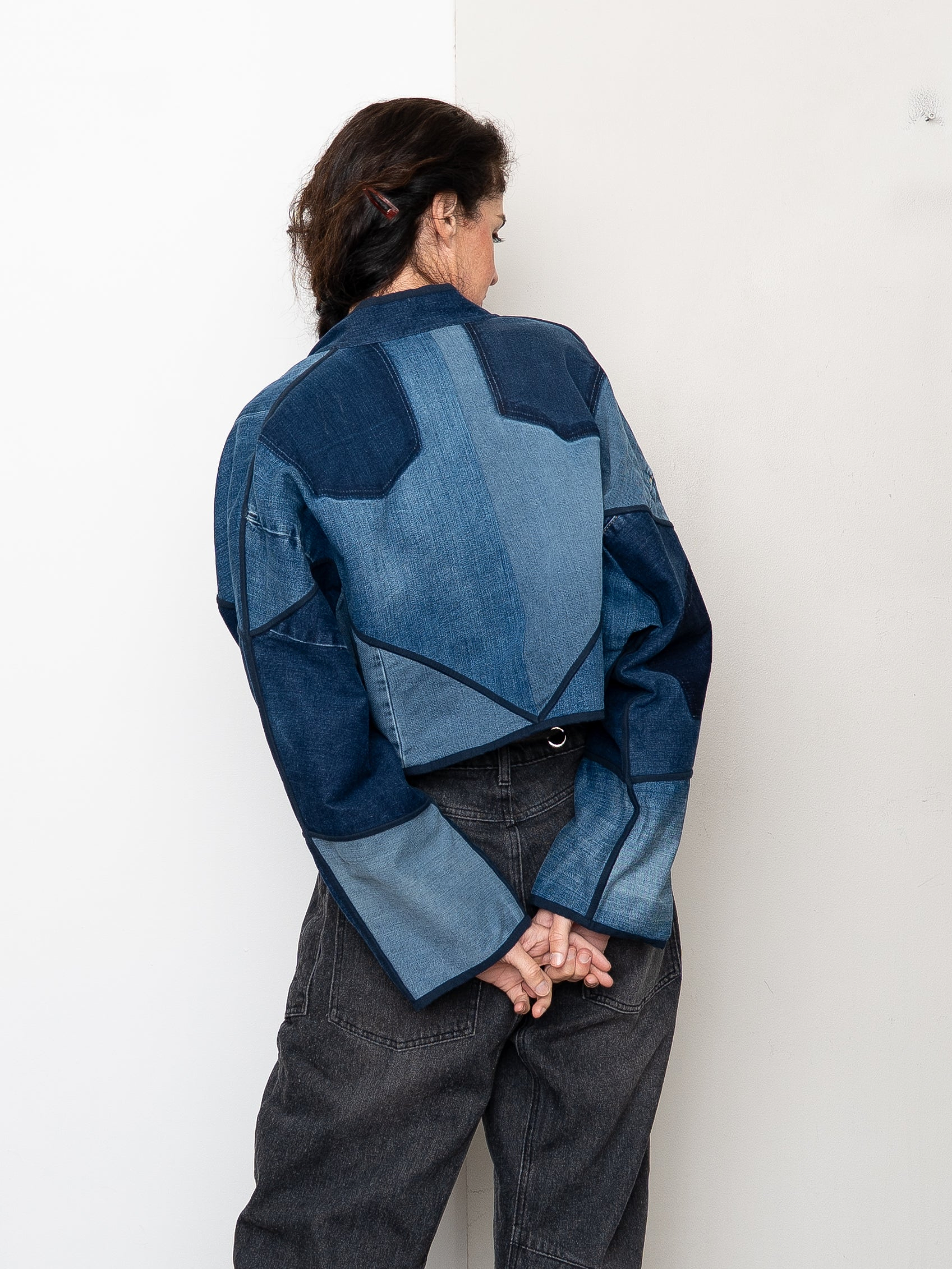 The Kaira Cropped Denim Jacket - Medium