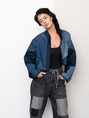 The Kaira Cropped Denim Jacket - Medium