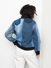 The Veda Denim Bomber Jacket - Medium