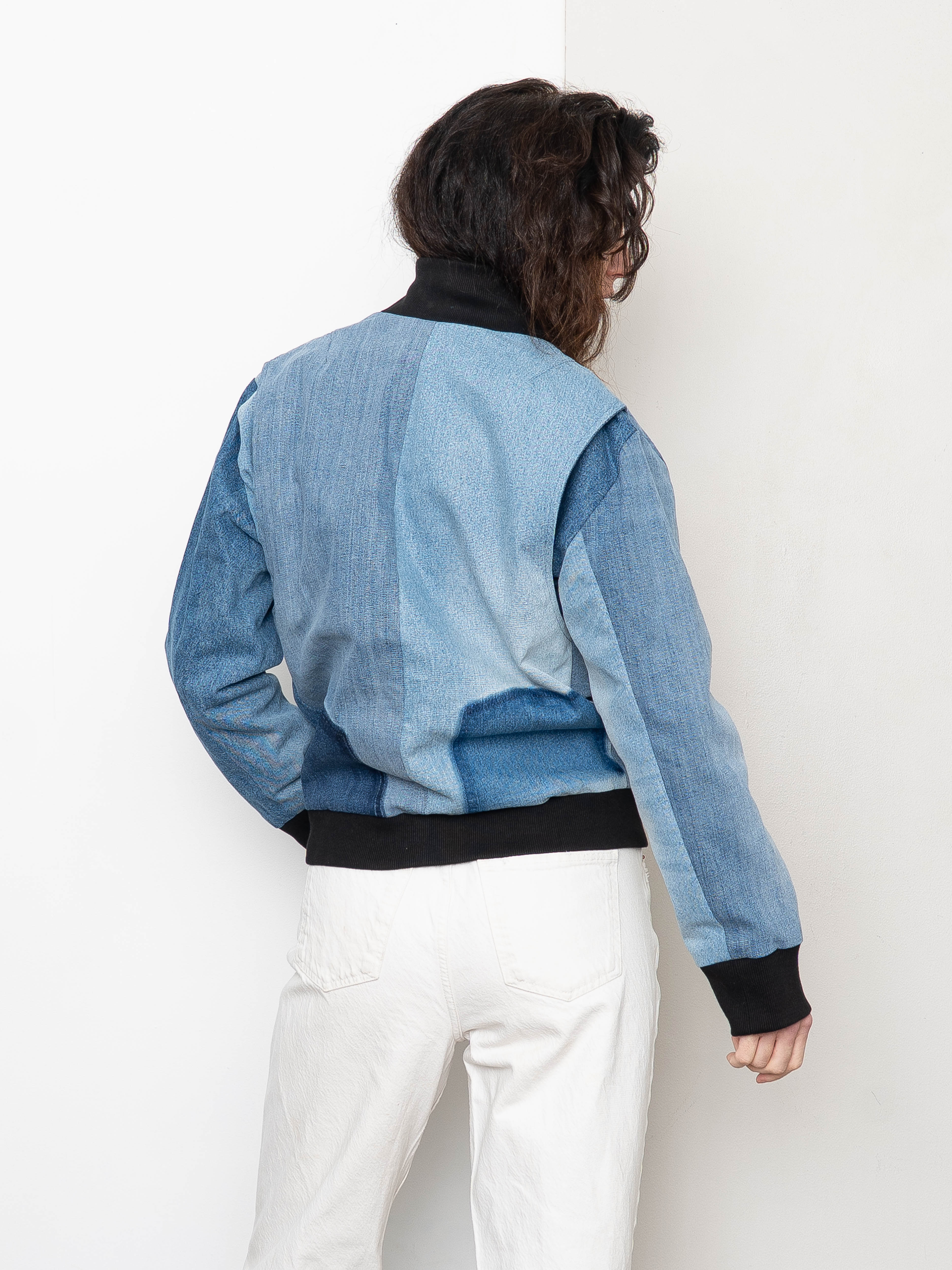 The Veda Denim Bomber Jacket - Medium