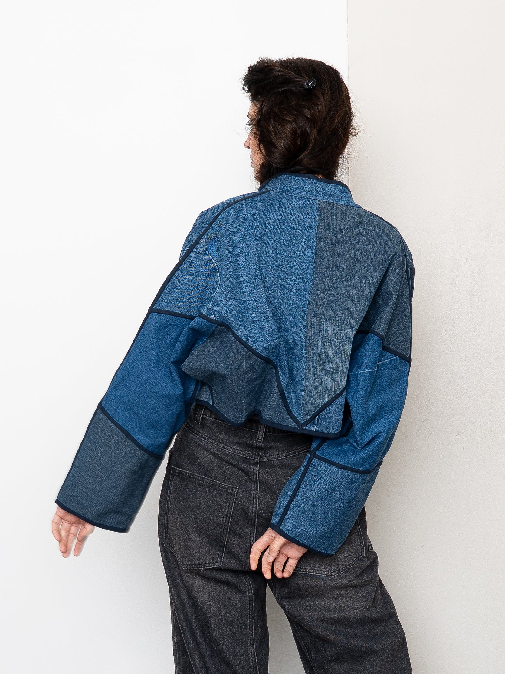 The Kaira Cropped Denim Jacket - Medium