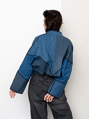 The Kaira Cropped Denim Jacket - Medium