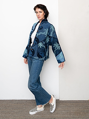 The Ladhiya Denim Suzani Jacket - Small