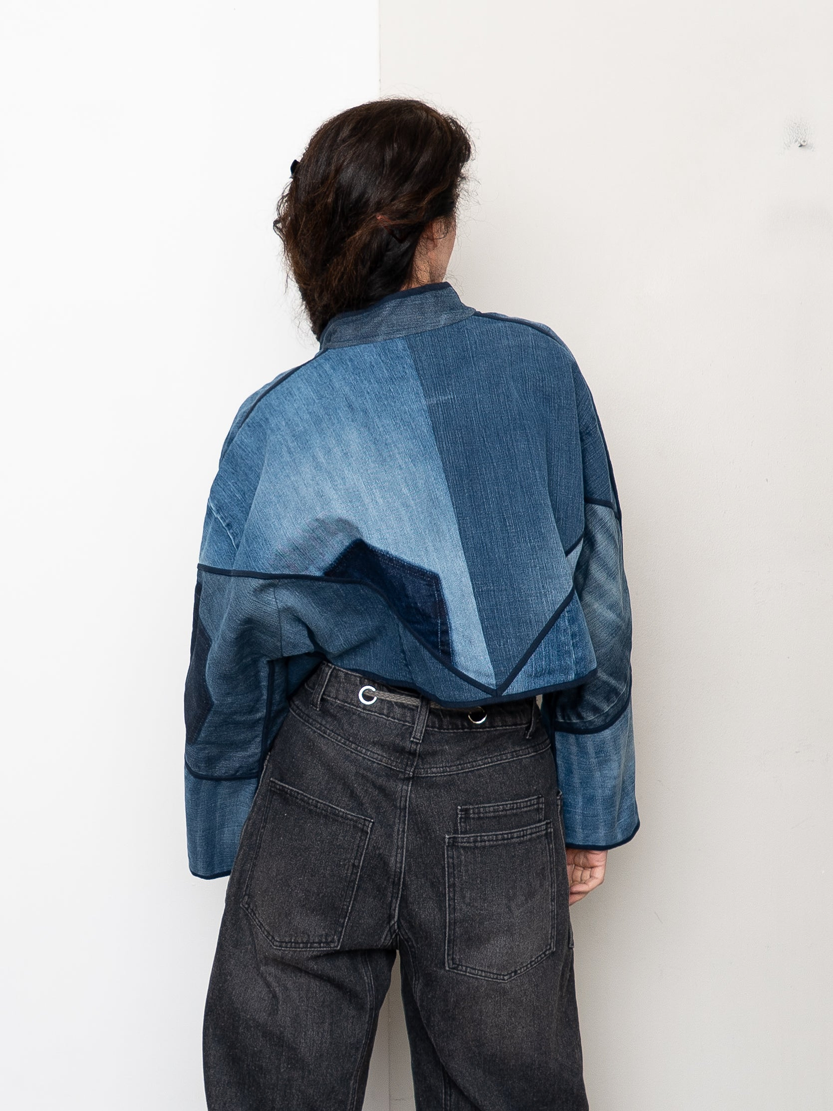 The Kaira Cropped Denim Jacket - Medium