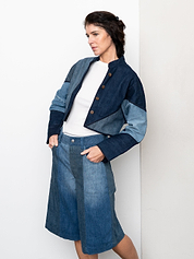 The Kaira Cropped Denim Jacket - Small