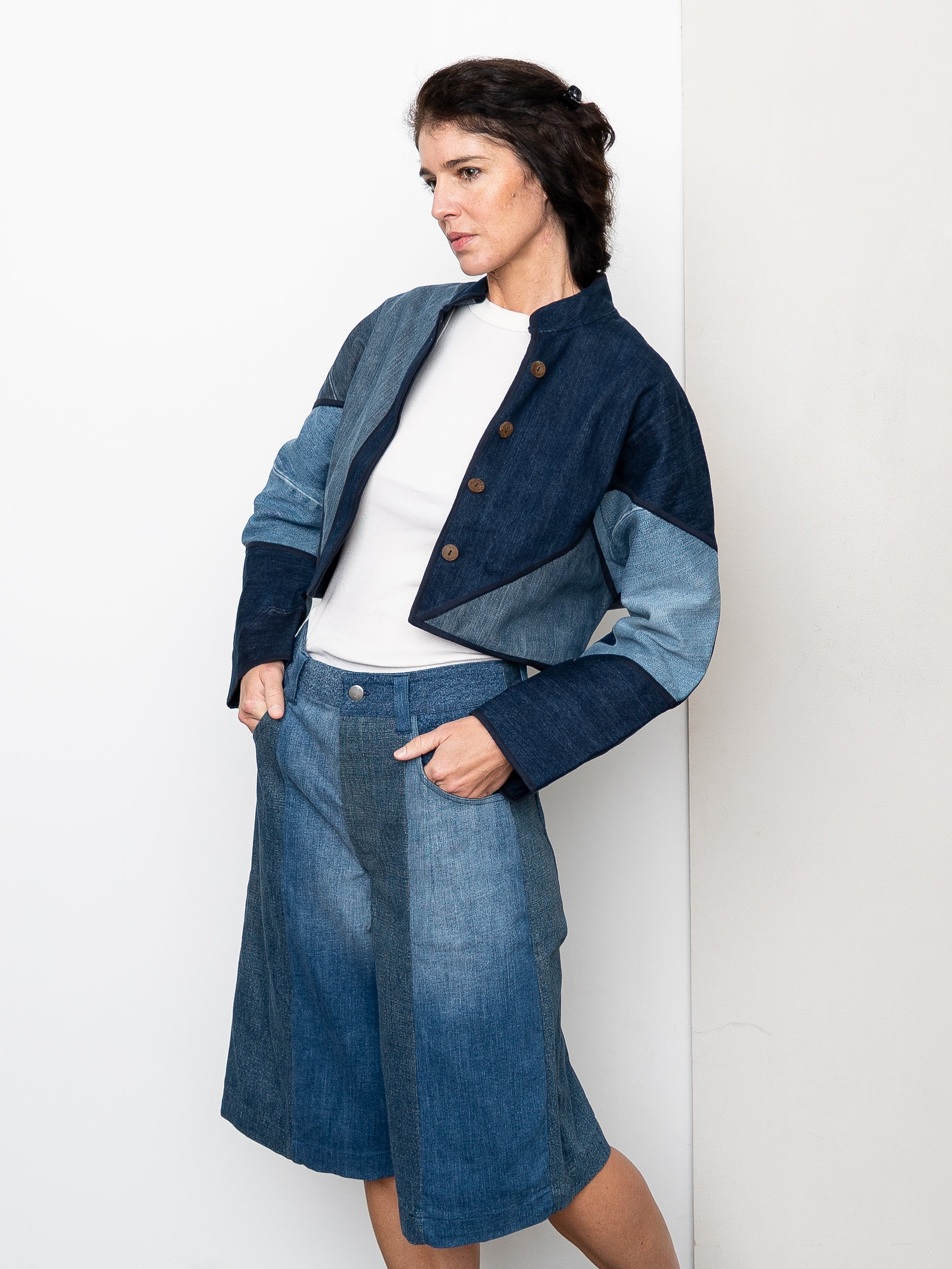 The Kaira Cropped Denim Jacket - Small