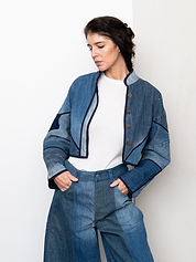The Kaira Cropped Denim Jacket - Small