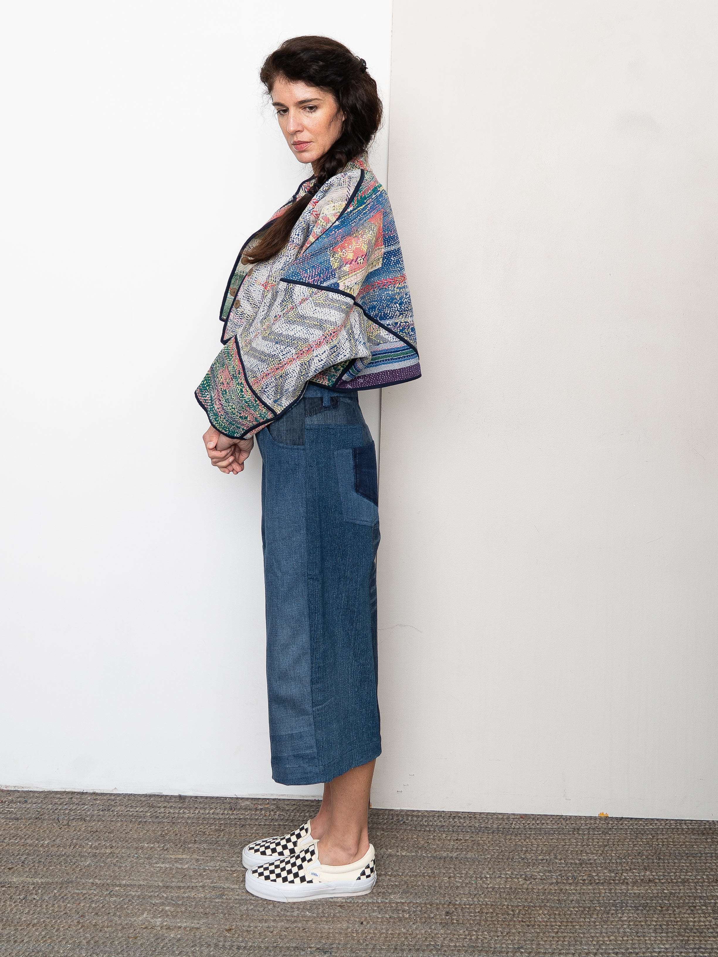 The Bindu Denim Bermuda Culotte Pant - Small