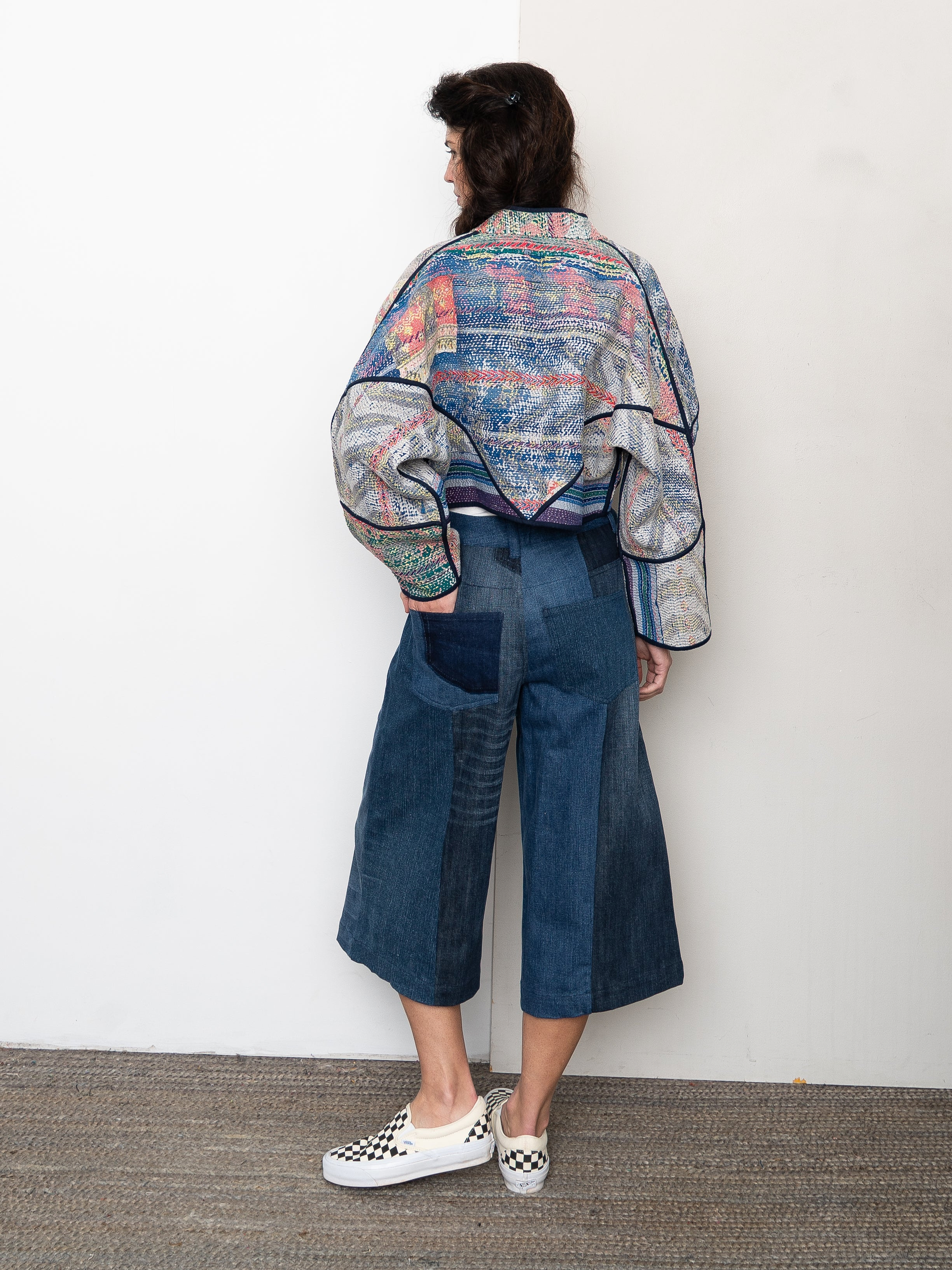 The Bindu Denim Bermuda Culotte Pant - Small