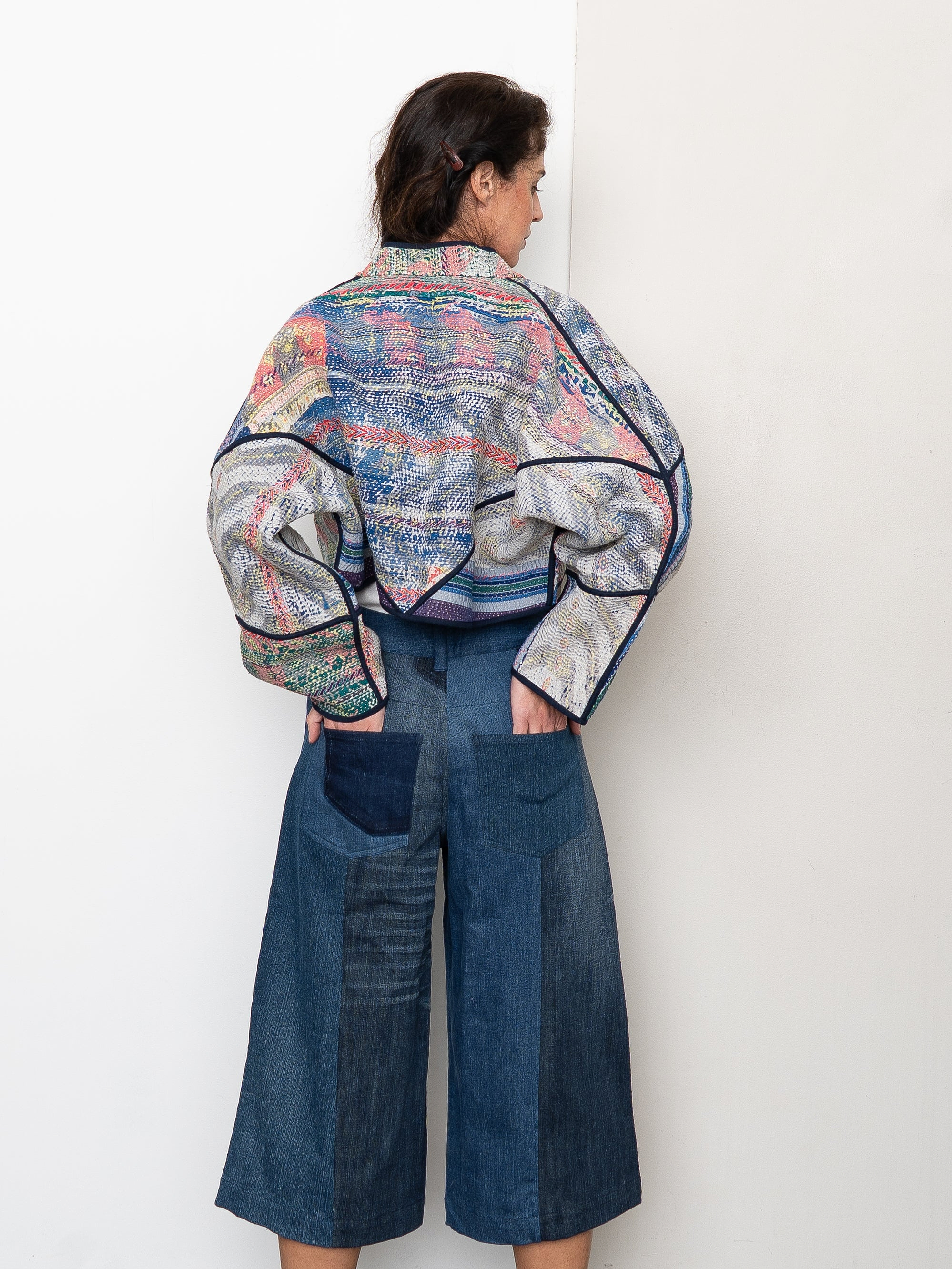 The Bindu Denim Bermuda Culotte Pant - Small