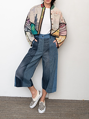 The Nadi Denim Flared Culotte Jeans - Small
