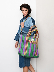 The Goa Recycled Nylon Travel Tote - Grape Verde