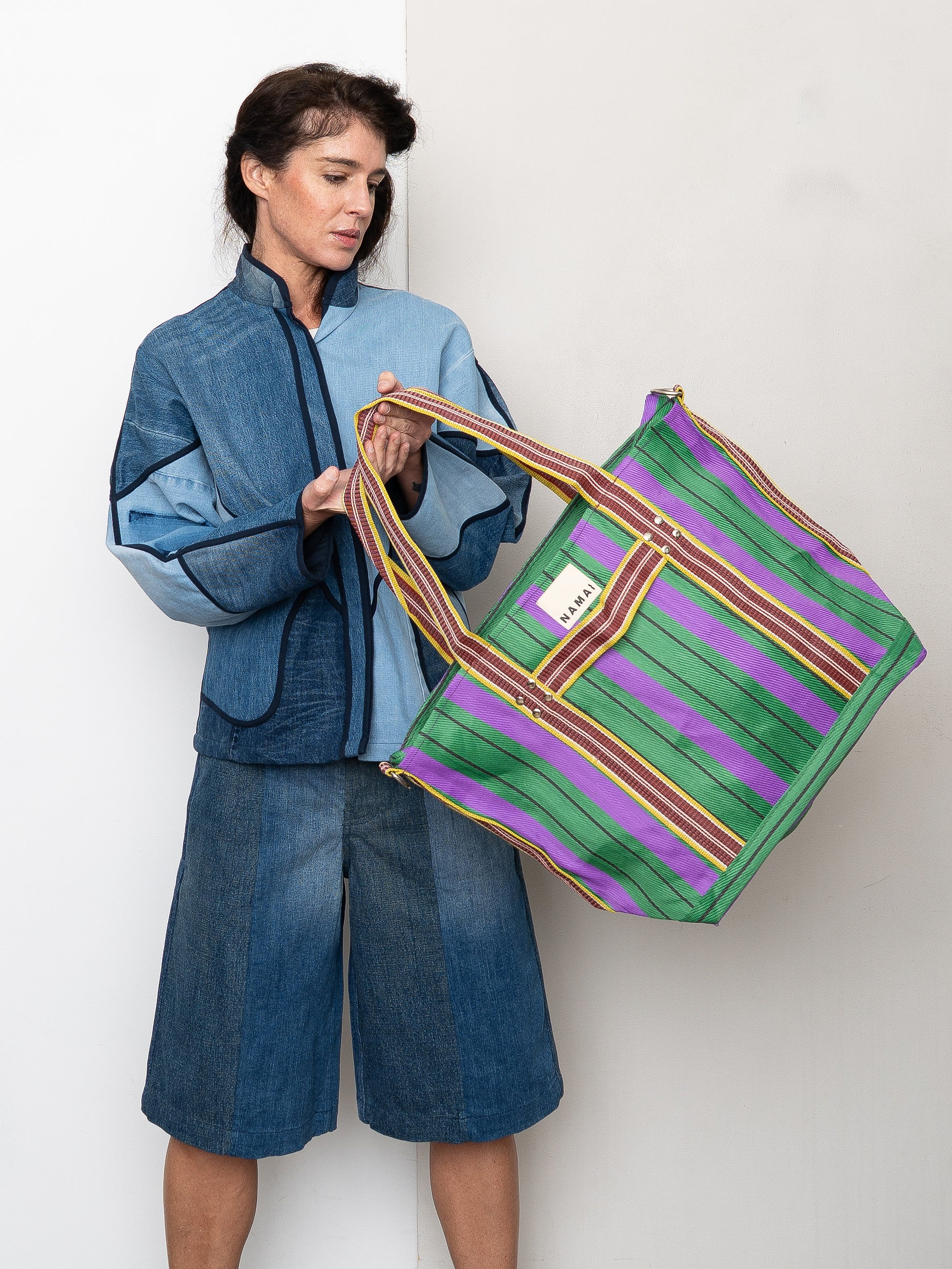 The Goa Recycled Nylon Travel Tote - Grape Verde