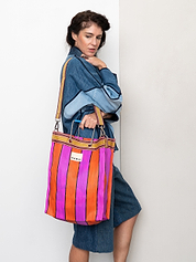 The Goa Market Recycled Nylon Tote Bag- Melon Pop