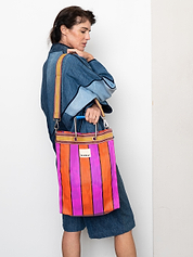 The Goa Market Recycled Nylon Tote Bag- Melon Pop