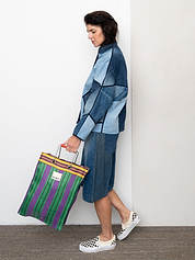 The Goa Market Recycled Nylon Tote Bag- Grape Verde