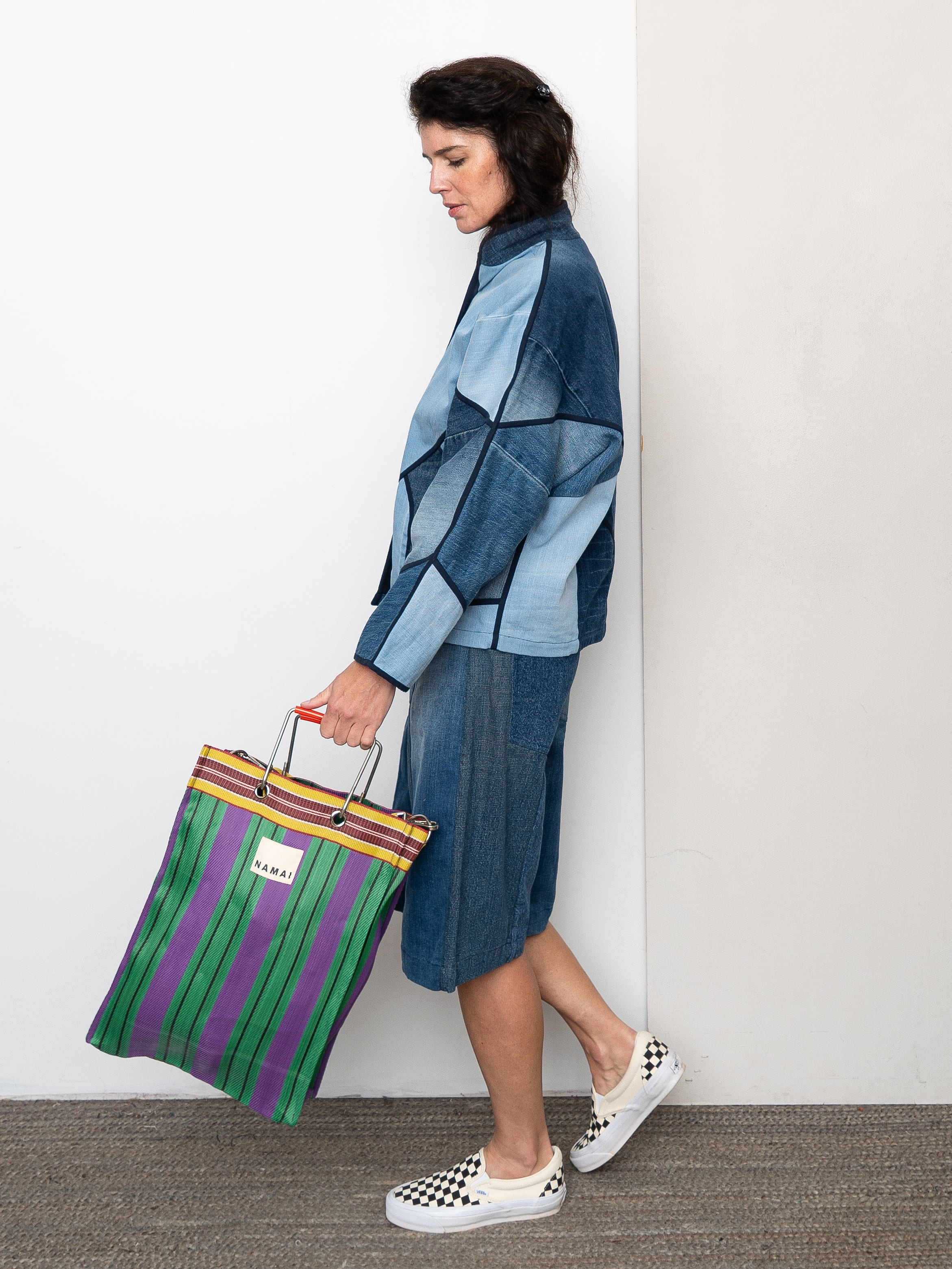 The Goa Market Recycled Nylon Tote Bag- Grape Verde