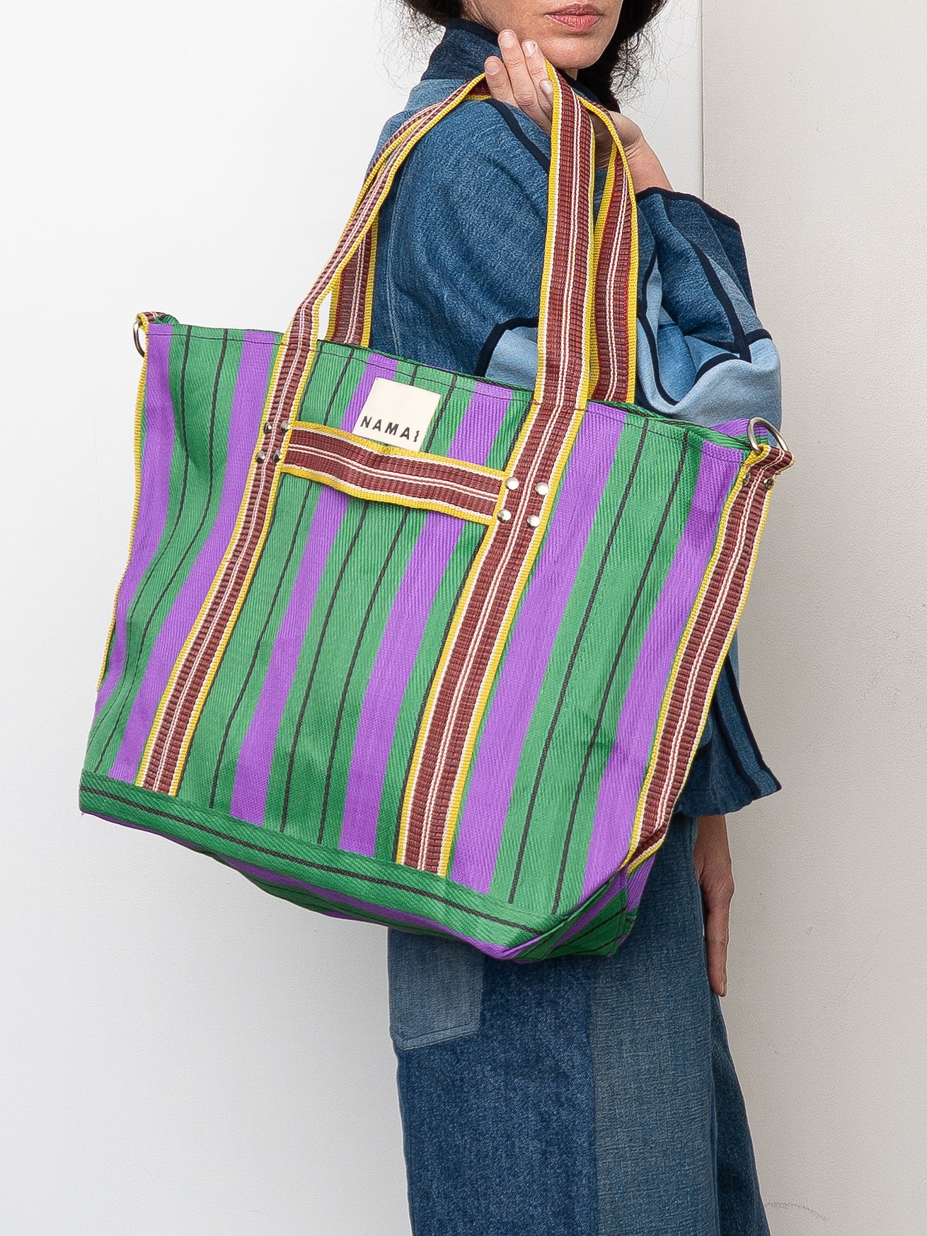 The Goa Recycled Nylon Travel Tote - Grape Verde
