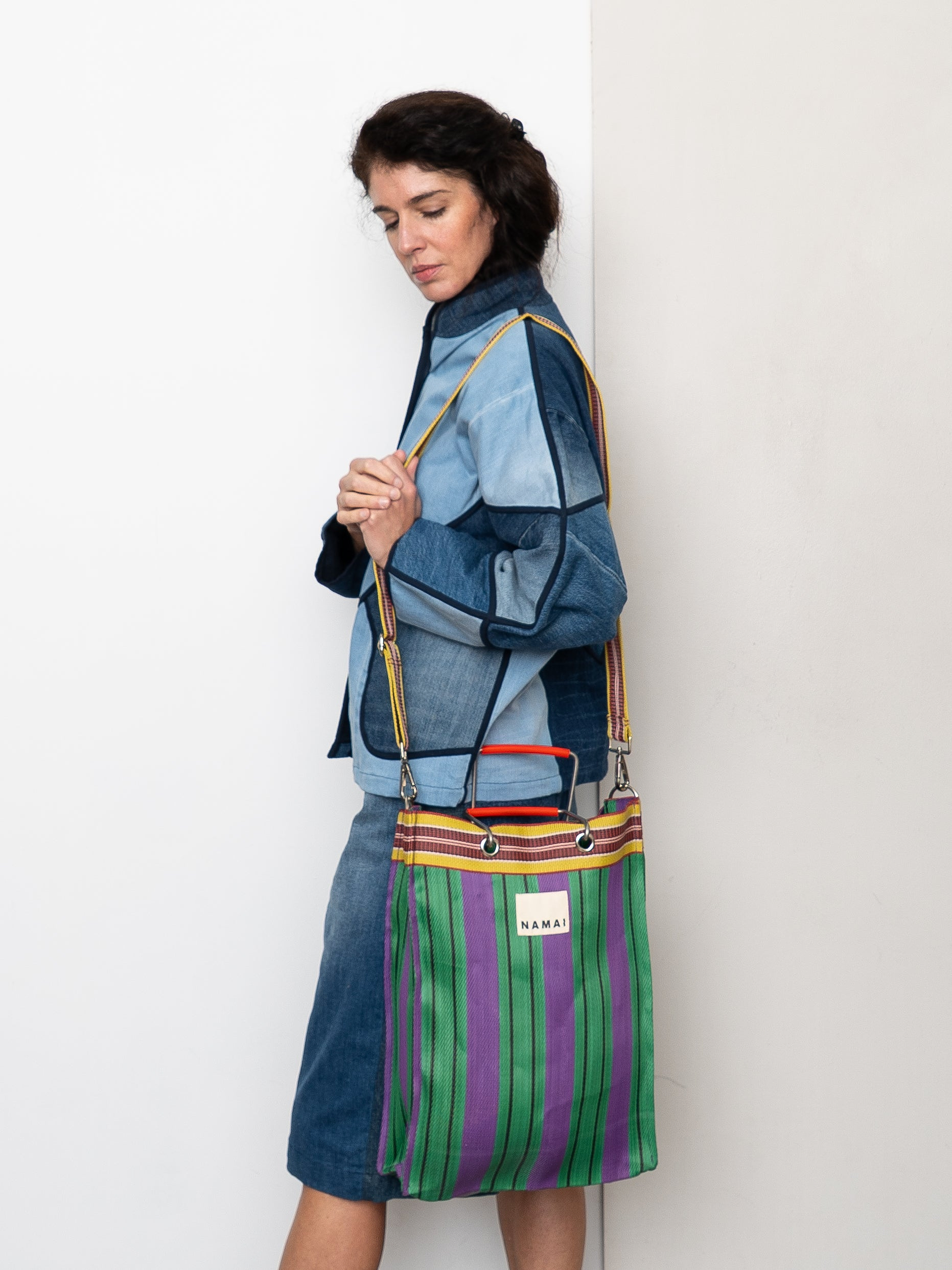 The Goa Market Recycled Nylon Tote Bag- Grape Verde