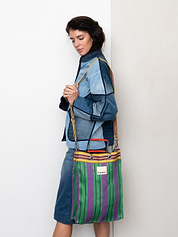 The Goa Market Recycled Nylon Tote Bag- Grape Verde