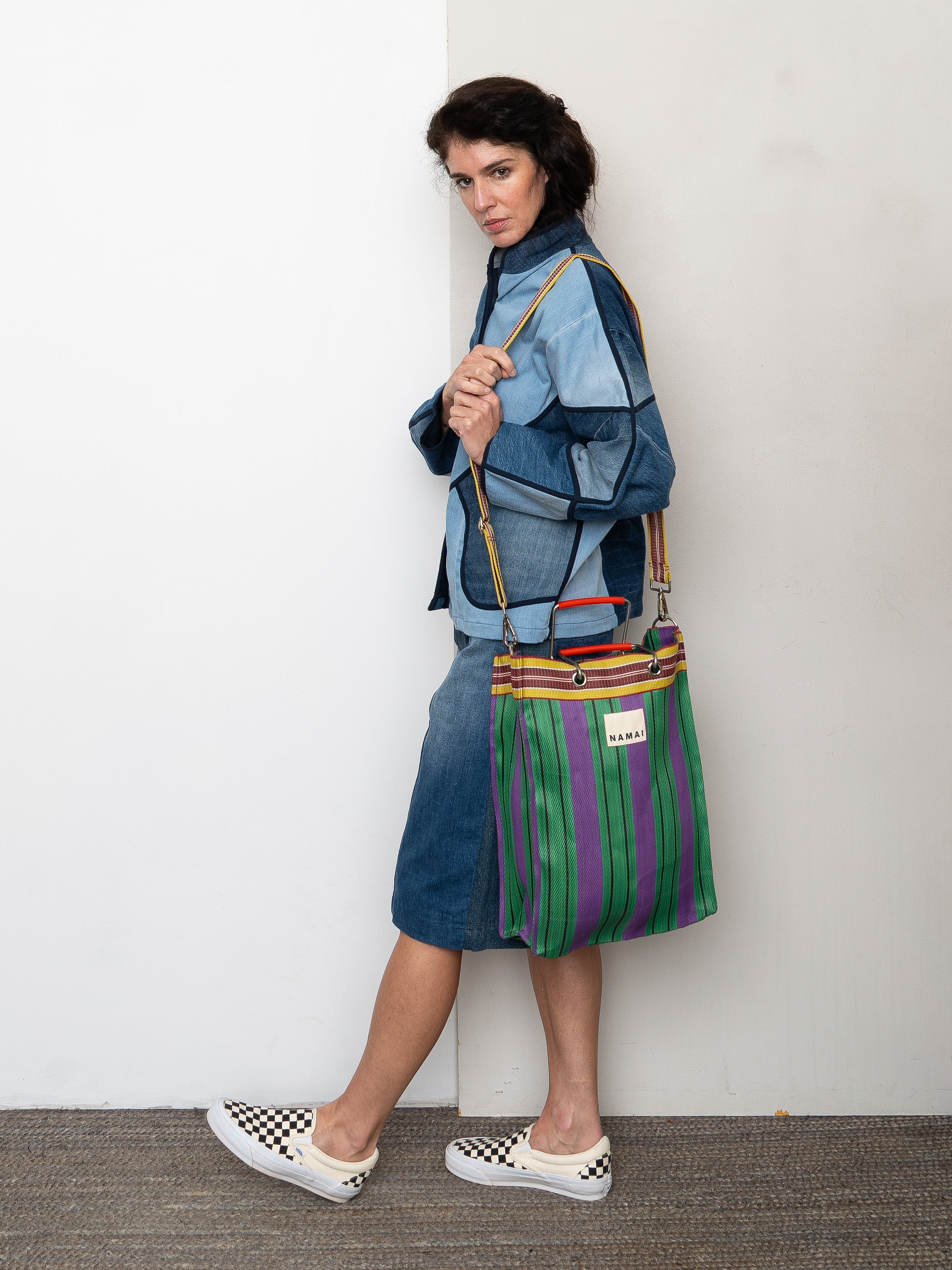 The Goa Market Recycled Nylon Tote Bag- Grape Verde