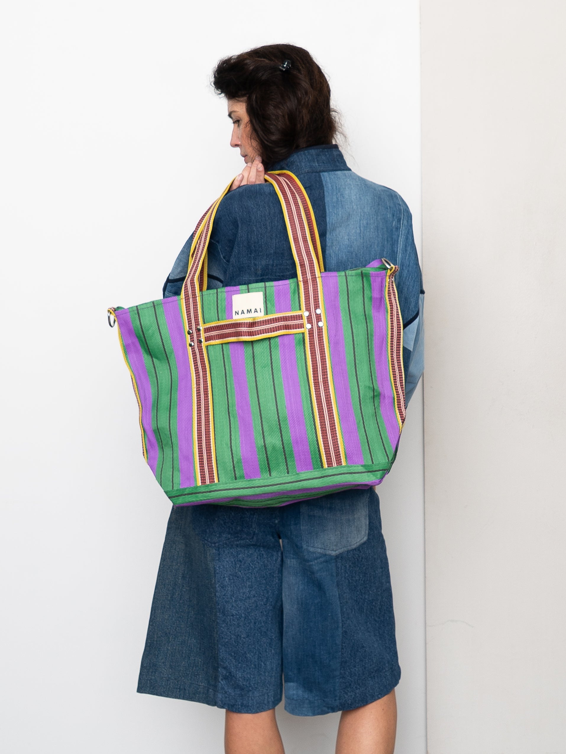The Goa Recycled Nylon Travel Tote - Grape Verde