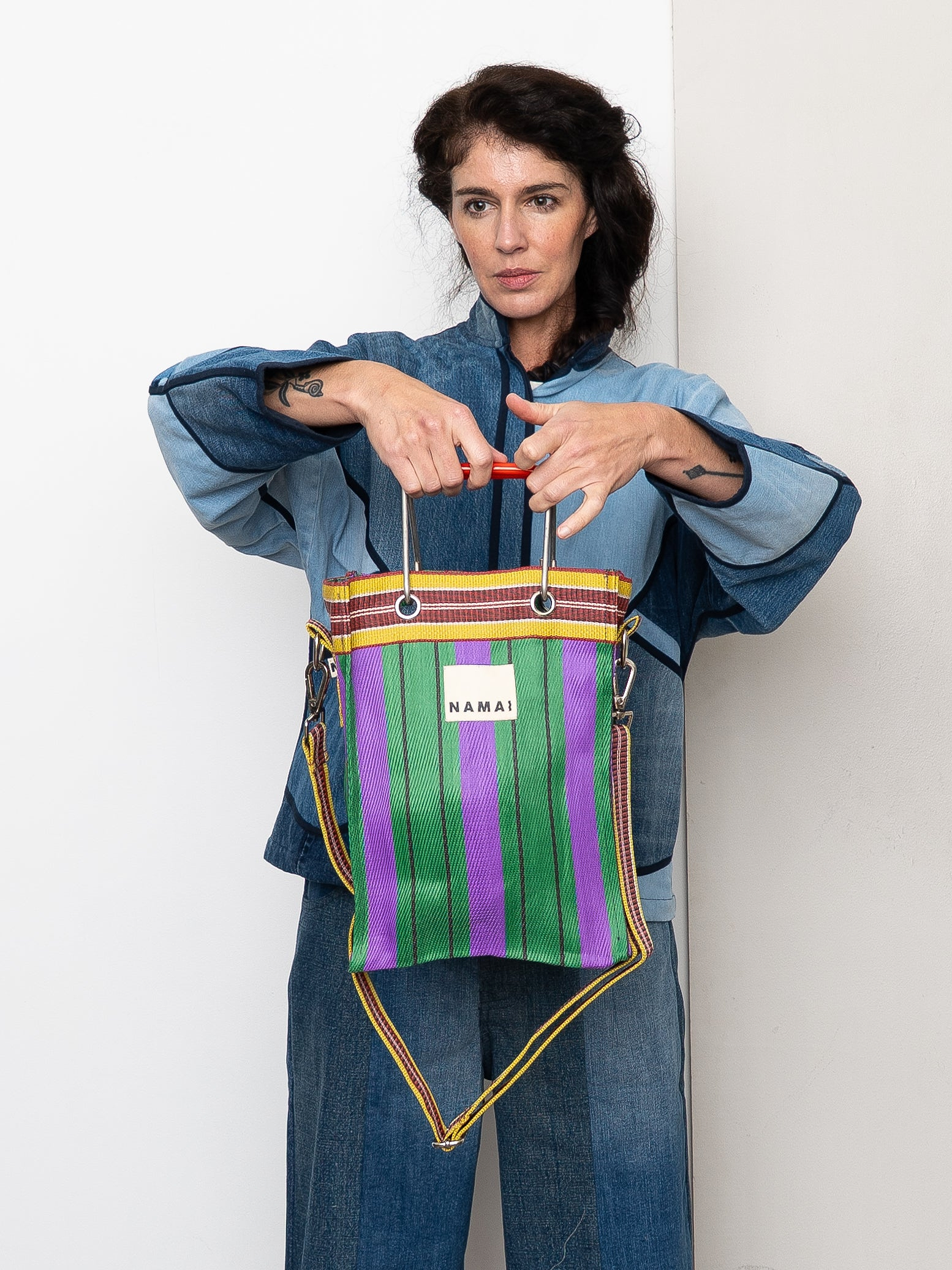 The Goa Mini Market Recycled Nylon Tote Bag - Grape Verde