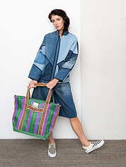 The Goa Recycled Nylon Travel Tote - Grape Verde
