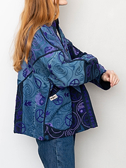 The Ladhiya Denim Suzani Jacket - Medium