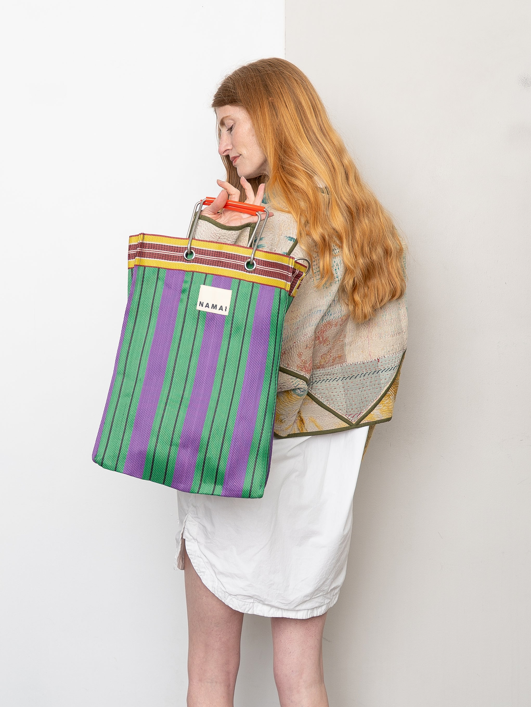 The Goa Market Recycled Nylon Tote Bag- Grape Verde