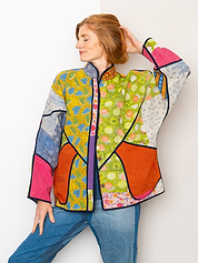 The Ladhiya Quilted Patchwork Kantha Jacket