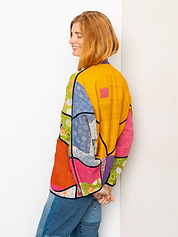 The Ladhiya Quilted Patchwork Kantha Jacket