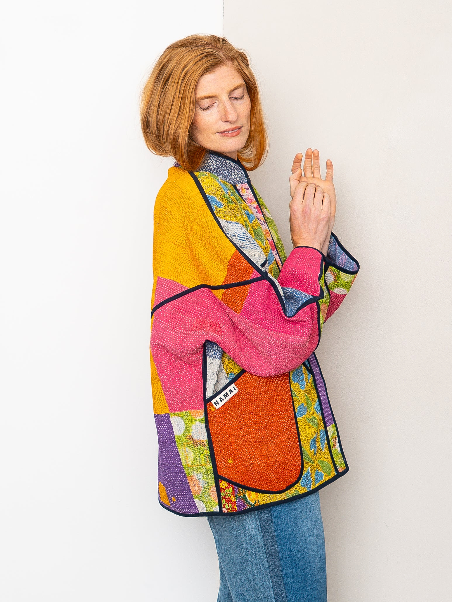 The Ladhiya Quilted Patchwork Kantha Jacket